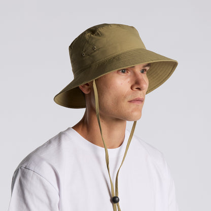 Nylon Wide Brim Bucket Hat | 1174