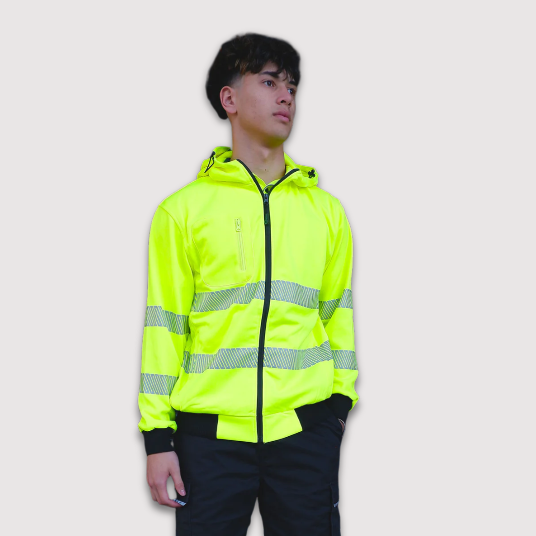 Work-Guard Recycled Hi Vis Day/Night Zipped Hoodie