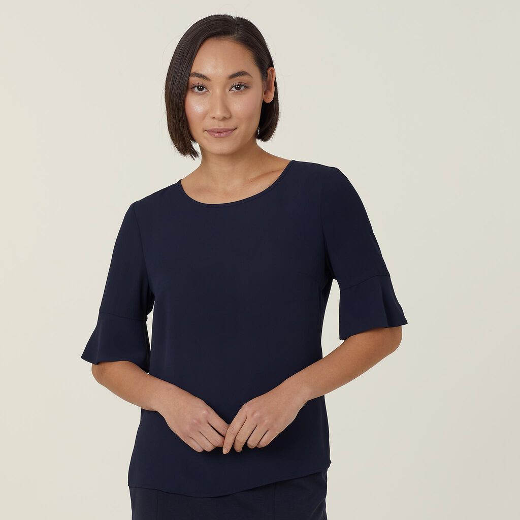 Fluted Sleeve Top Avignon