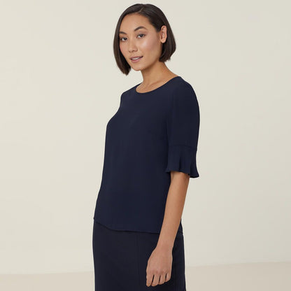 Fluted Sleeve Top Avignon