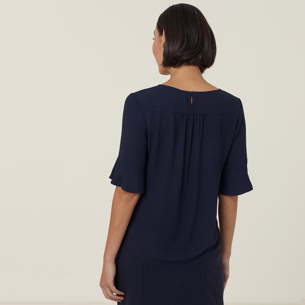 Fluted Sleeve Top Avignon