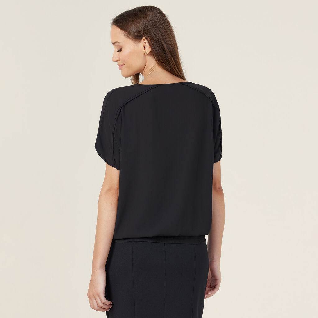 Short Sleeve Rib Hem Top Avignon