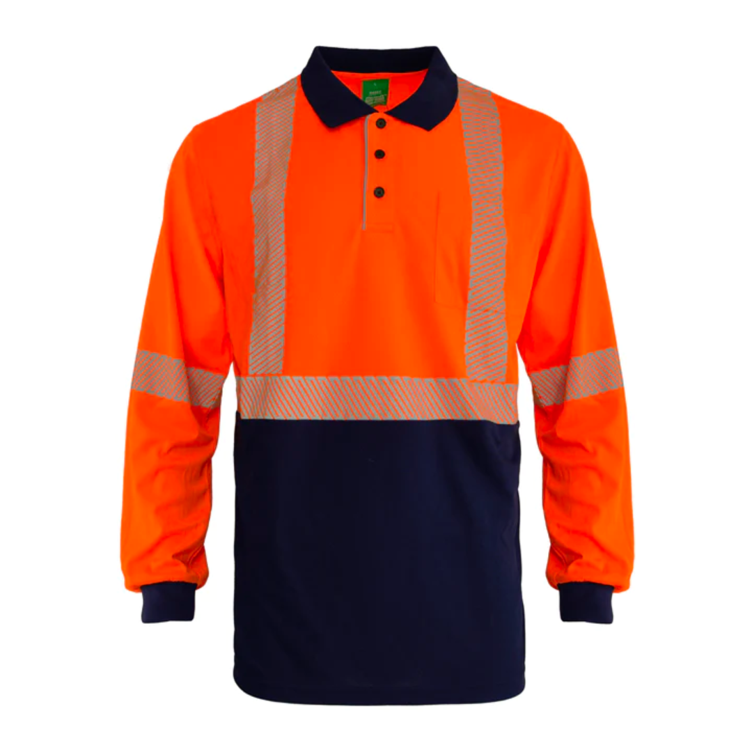 Hi Vis Recycled Day/Night Long Sleeve Polo Result