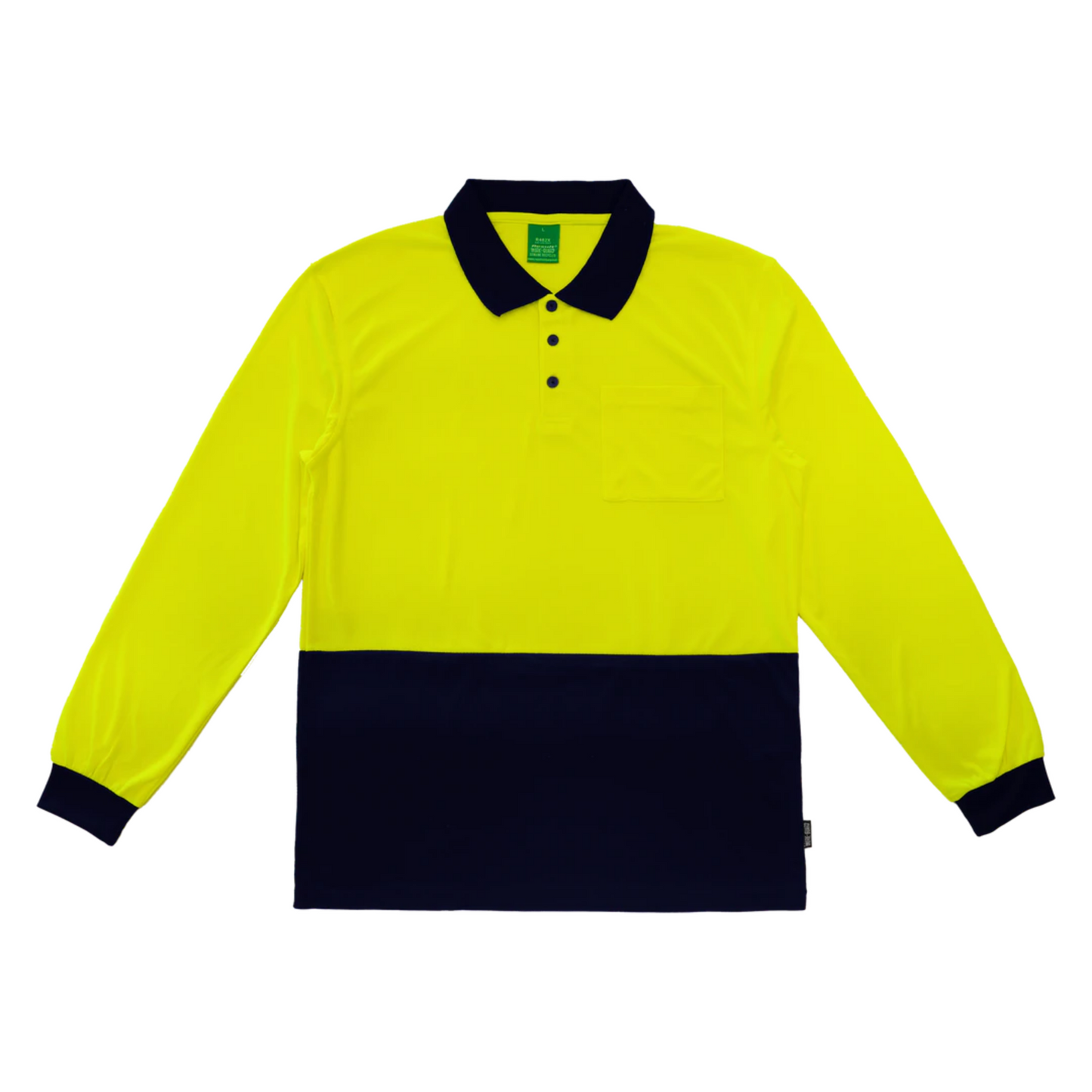 Hi Vis Recycled Long Sleeve Polo Result