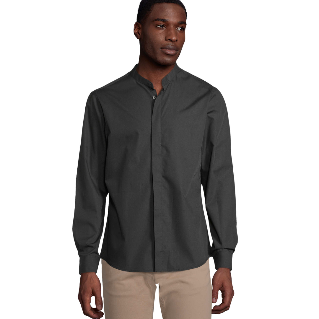 Men's Mandarine Collar Shirt - Organic Blend Sol's