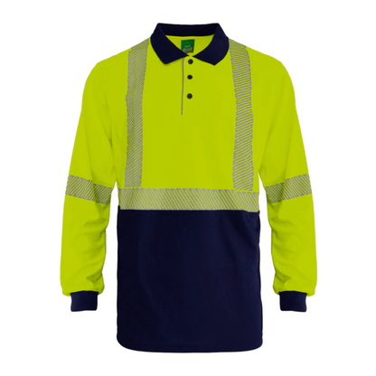 Hi Vis Recycled Day/Night Long Sleeve Polo Result