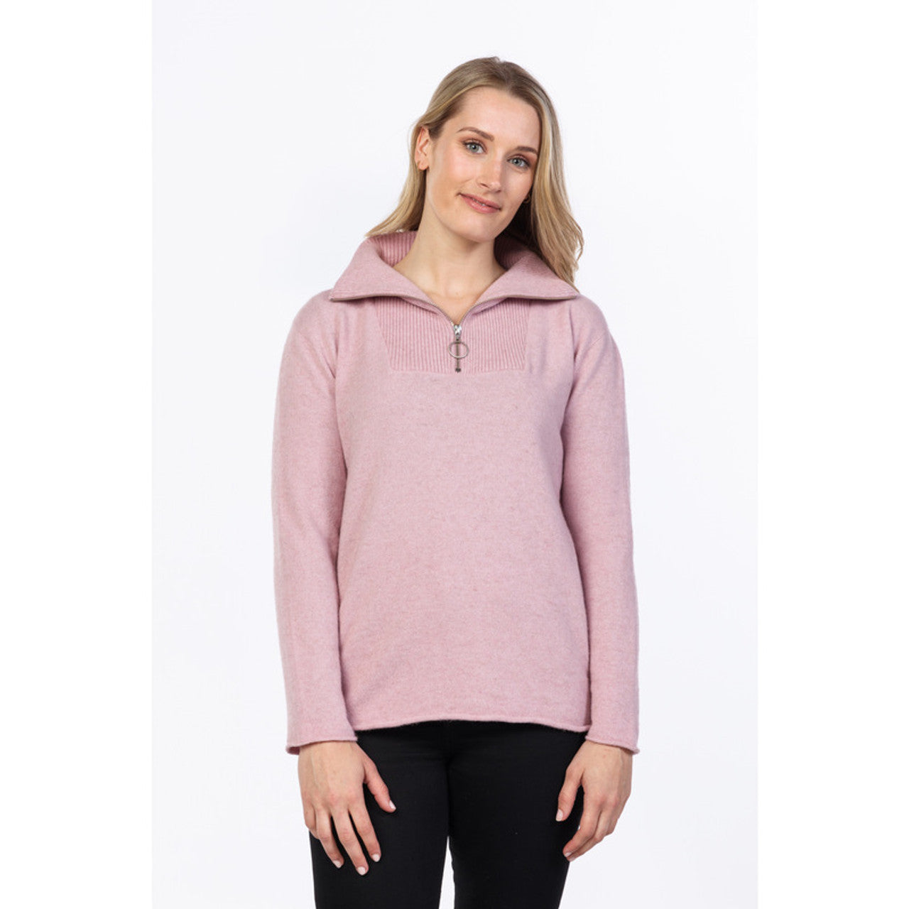 Women's Half Zip Merino Sweater Native World